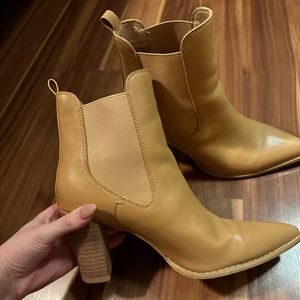 Tan booties